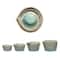 Hello Honey® Green Stoneware Measuring Cups with Reactive Crackle Glaze, 4ct.